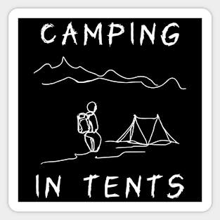 Camping in Tents Sticker